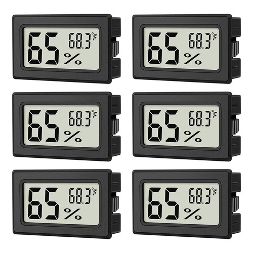 Pack mini hygrometer indoor - 6-pack,